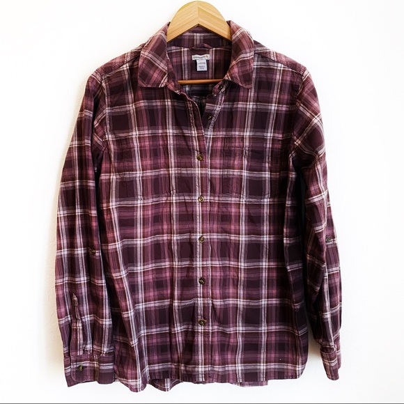 Carhartt Tops - Carhartt Buttondown Shirt Plaid Purple Size Large